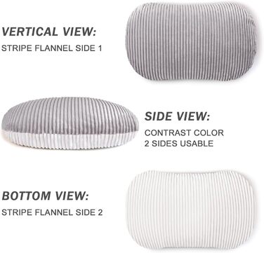 Ортопедичне ліжко для собак середнього розміру Patas Lague, сіре, з ефектом пам'яті, для глибокого сну, знімний чохол, для котів та собак, 30x20x4 см