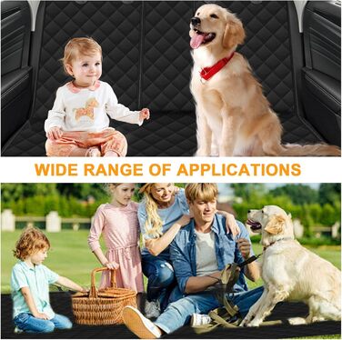 Захист для заднього сидіння автомобіля для собак, водовідштовхувальний, з кріпленням на ремінь безпеки, підходить для всіх авто, мінівенів, SUV