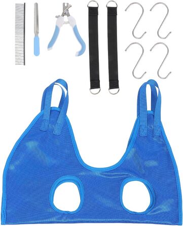 Набір для догляду за тваринами з гамаком: догляд за кігтями та шерстю. Підходить для котів та собак. Легка збірка та практичний дизайн.