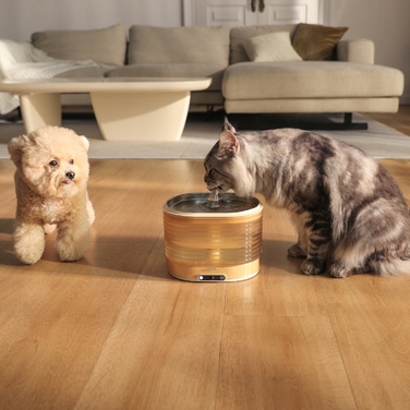 Автоматична питна фонтан-поїлка Enabot, пластикова, золотиста, 2 л