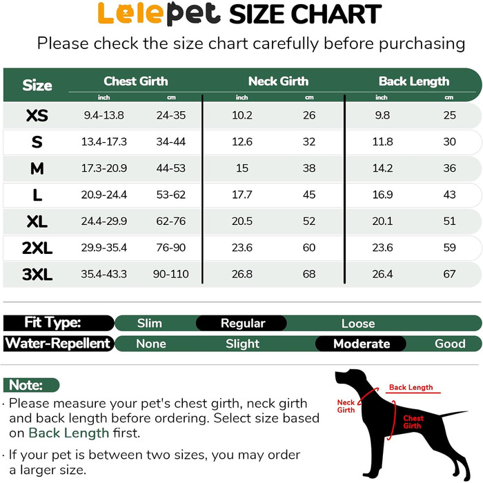 Зимовий теплий дощовик для собак великих порід Lelepet, XL (зелений)