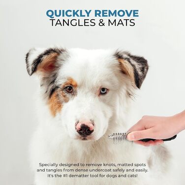 Гребінець для вичісування шерсті собак Пудель та інших порід, чорний, з нержавіючою сталлю, для собак та котів