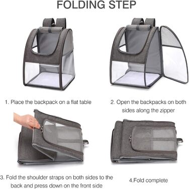 Рюкзак для собак і котів PETCUTE: переноска-рюкзак для прогулянок та подорожей, блакитний, до 7.5 кг