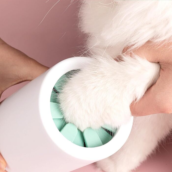 Очисник лап для собак - мийка лап для домашніх тварин, без розливання, для брудних собак, мийка лап, миюча щітка для собак, для маленьких, середніх та великих тварин, зелений (Small)