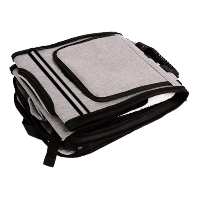 Рюкзак для котів з висувним посудом – переноска для тварин, розширювана, дихаюча, складана, для подорожей, піших прогулянок, транспортування, сірий (з чорною основою)