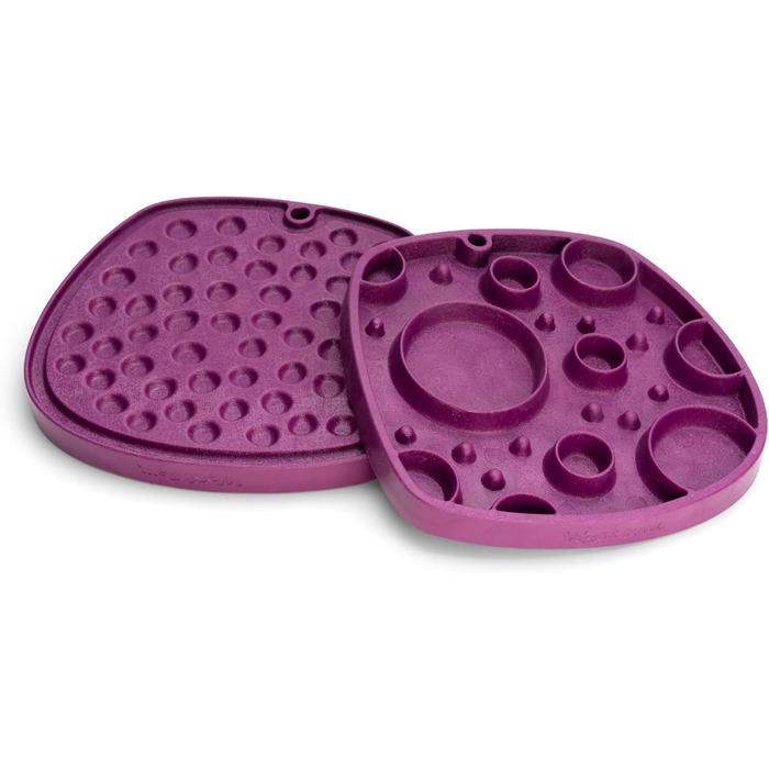 Килимок для годування West Paw Seaflex Feast Mat - універсальний, для повільного годування та облизування, сприяє пошуку їжі, для вибагливих тварин, легко миється (Bubbles, Tropic Red)