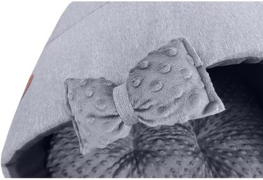 Затишна лежанка-кухоль для котів і собак Z4L WauWau, сіра, 50×60 см, мікрофібра Minky, будиночок-ліжко для домашніх тварин