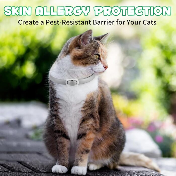 Нашийники для котів 4 шт. - 48 см - блакитні та помаранчеві (сірий)