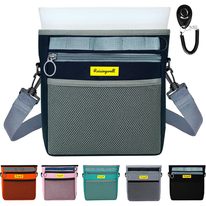 Сумка для ласощів для собак, універсальна сумка для прогулянок з силіконовим кишеньком, мішок для корму для дресирування собак та дозатор ласощів, ідеальна для активного відпочинку на природі (Чорний 4 чашки) (5. Синій 4 чашки)