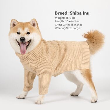 Пуловер для собак Cyeollo з коміром-горловиною та отвором для повідка, теплий зимовий пуловер для собак