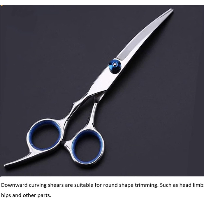 Набір професійних ножиць для грумінгу собак та котів, вигнуті ножиці для фінальної обробки