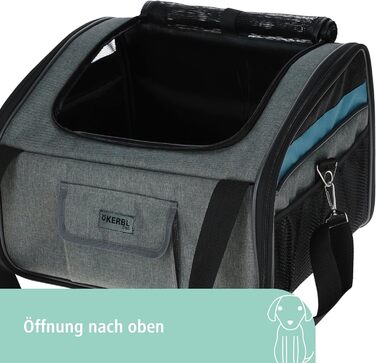 Автокрісло для тварин Kerbl Vacation, сірий/блакитний, 44x35x30 см