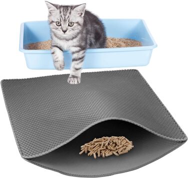 Килимок для котячого туалету QWORK® з комірками, 90 x 76 см, EVA, антиковзаючі