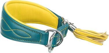 TRIXIE Active Komfort нашийник для хортів, розмір S, обхват шиї 27-35 см, ширина 55 мм, колір бірюзовий, надширокий, для малих собак, захист горла, м'яка підкладка