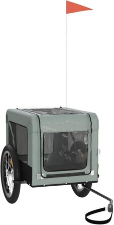 Кіянка для собак та котів з тканини Oxford, з ПВХ-дахом, 63x123x66 см, сіро-чорна модель 93916