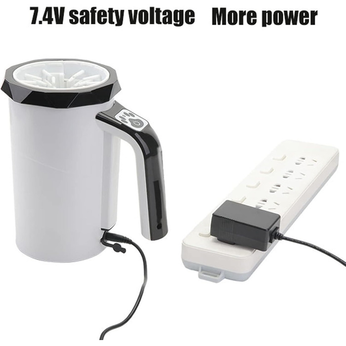 Автоматичний очищувач лап для собак PJDDP, портативний, з м'якою силіконовою щіткою, для великих і середніх собак, з рушником (чорний)