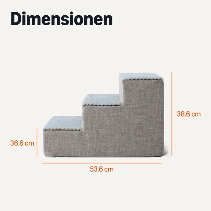 Сходинки для собак Amazon Basics: сірі, 3 сходинки, для диванів та ліжок