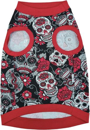 Футболка Kotomoda Sphynx для котів Sphynx, червоний череп (XS)