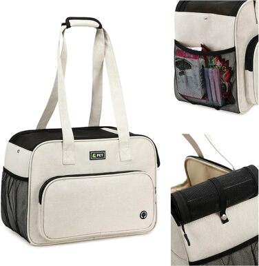 Сумка-переноска для цуценят TyCylKu: дихаюча сітчаста сумка з ременем, легка переноска для собак, для щоденних покупок, прогулянок, парків, пікніків, подорожей, ветеринара, відвідувань