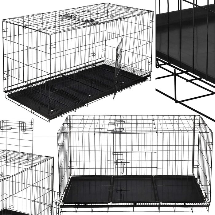 Клітка для тварин Springos з двома дверцятами, 60 x 50 x 42 см (61 x 130 x 70 см)