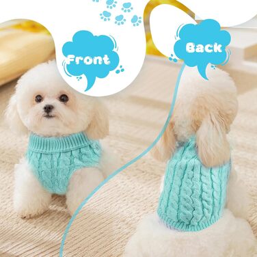 Пуловери для собак маленьких і середніх порід, 2 шт. (білий + червоний, рожевий + блакитний), M