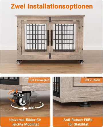 Кіяпка: Будка для собак у дім з подушкою, 98x64x68 см (Сірий, M)