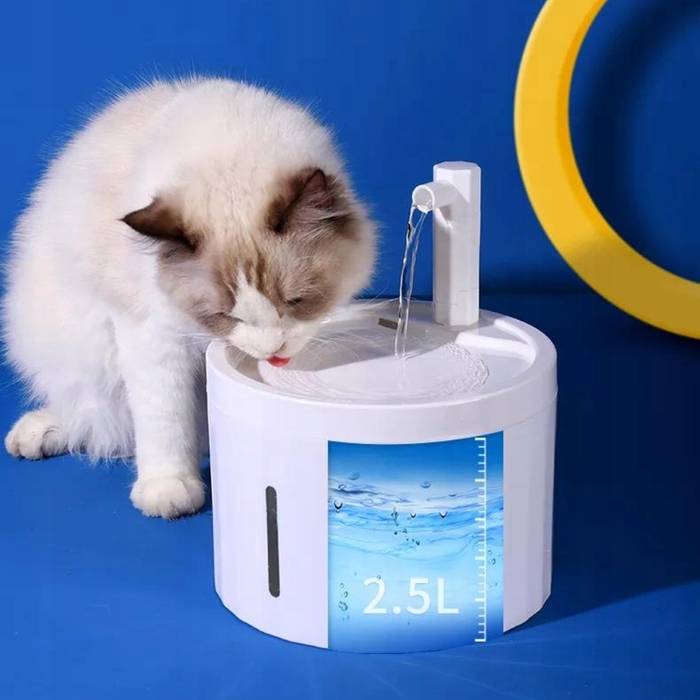 Автоматичний фонтан-поїлка для котів з краником, 2,5 л