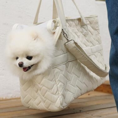 Сумка-переноска для собак та котів HSC Beige: м'яка, з 3 кишенями, до 6.8 кг