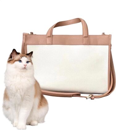 Сумка-переноска для тварин у подорожі, PU-шкіра, для собак та котів, портативна, 34x24x7 см