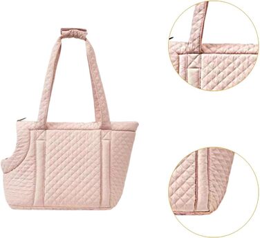 LOVIVER Сумка-переноска для котів та маленьких собак, рожева, тепла, для подорожей