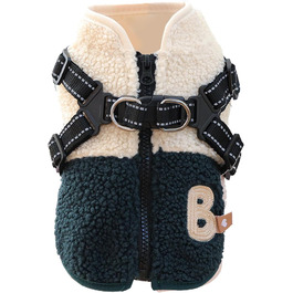 Водонепроникний теплий дощовик для собак з отвором для шлейки | З флісовою підкладкою | Для маленьких та середніх собак | Підходить для прогулянок, спорту та відпочинку на природі