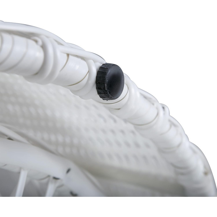 Крісло-ліжко для собак Greemotion з білого поліротангу з подушкою, 85 x 25 x 75 см