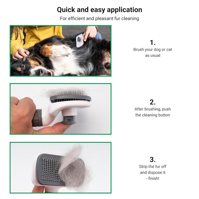 Набір з 3 щіток для собак та котів: для довгої та короткої шерсті, видалення підшерстя. Набір аксесуарів для догляду за тваринами