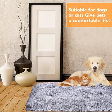 Крісло-ліжко для собак середніх порід з антиковзним дном, миється, довгий плюш, 65x50x7 см, колір - градієнт сірого