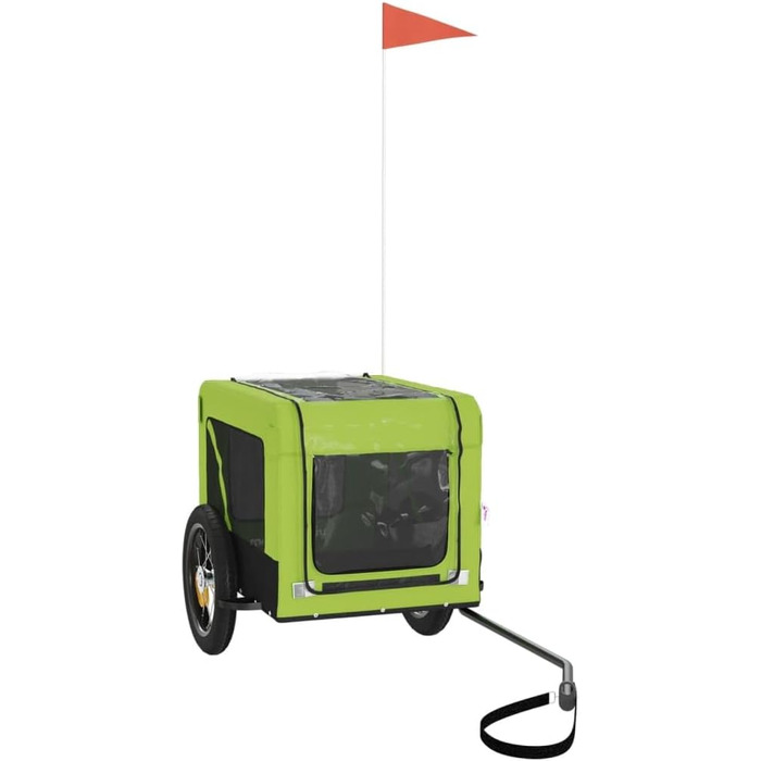 Причіп для велосипеда для собак, зелений та чорний, Oxford-Gewebe та залізо, LH31939