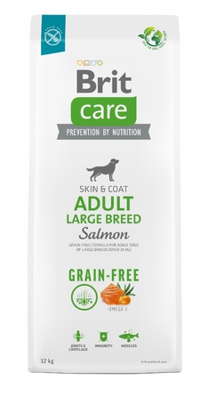 Корм для собак Brit Care Grain-Free Adult Large з лососем, 12 кг