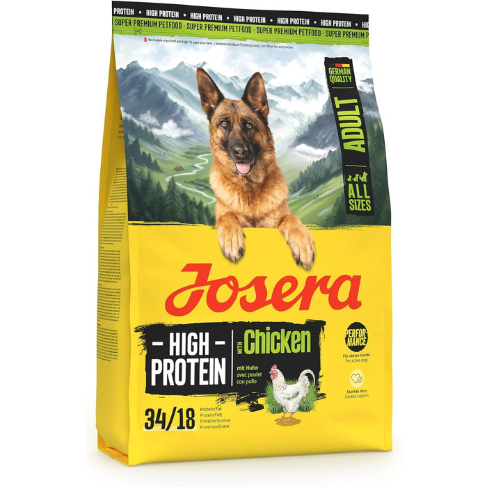 Сухий корм для дорослих собак Josera High Protein з куркою, 12.5 кг