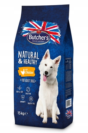 Натуральний та здоровий корм для собак Butcher's з куркою, 15 кг
