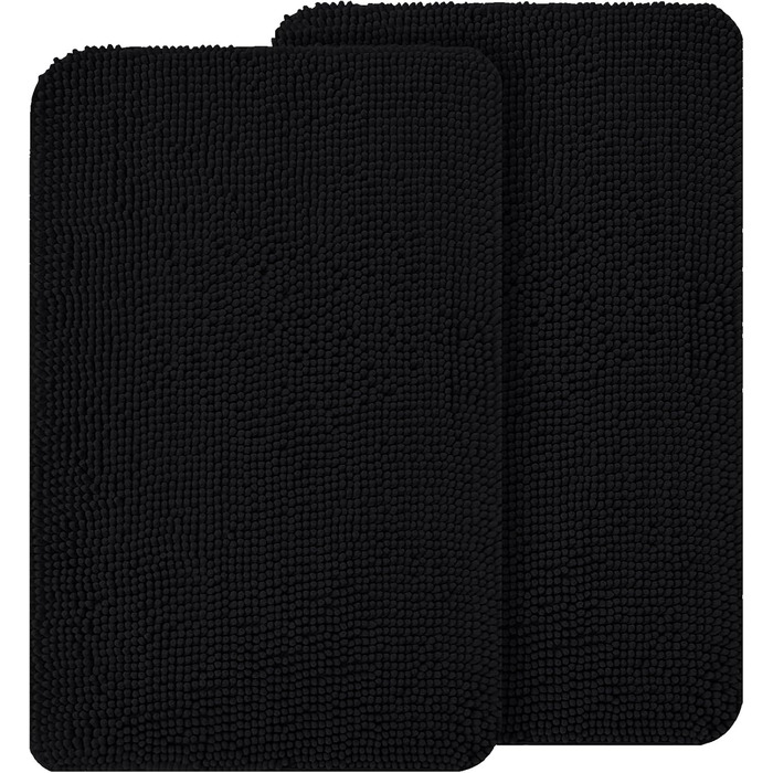 Набір килимків для собак OLANLY, 2 шт., 91.4 x 61 см, швидковисихаючі, водопоглинаючі, антиковзні, миючі, з джерсі, чорні