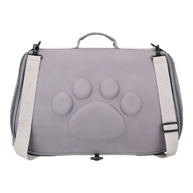 М'яка переноска для тварин, сумка-переноска для вихідні дні | Сумка-переноска для цуценят на плечі | Для подорожей, походів, літака, кемпінгу, щоденних поїздок, до ветеринара, в місто та інші місця, сіра L