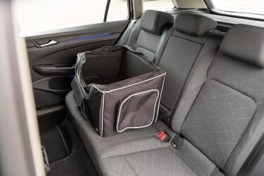 Автокрісло для собак TRIXIE Midi чорного кольору – комфортне та безпечне, складна конструкція, з кишенями, 13173