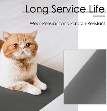 Килимок для годування собак та котів ThinkPet 60x40 см, силіконовий, неслизький, водонепроникний, сірий