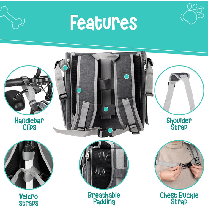 Транспортувальна сумка-кошик для собак та котів (сіра) - зручна та безпечна переноска для маленьких тварин