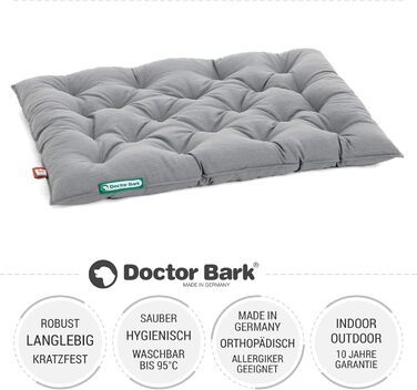 Ортопедична лежанка для собак Doctor Bark Urban - 80x60 см, сірий - виготовлено в Німеччині