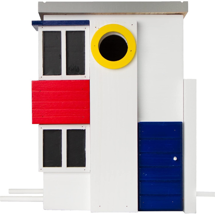 Будиночок для птахів Wildlife Garden WG1124 Multiholk De Stijl, комбінований годівничка й гніздівля з дерева