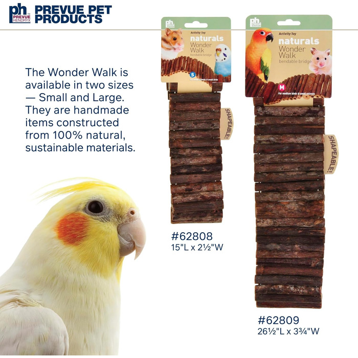 Драбинка для птахів Prevue Pet Toy NAT Wonder Walk, велика, дерев'яна