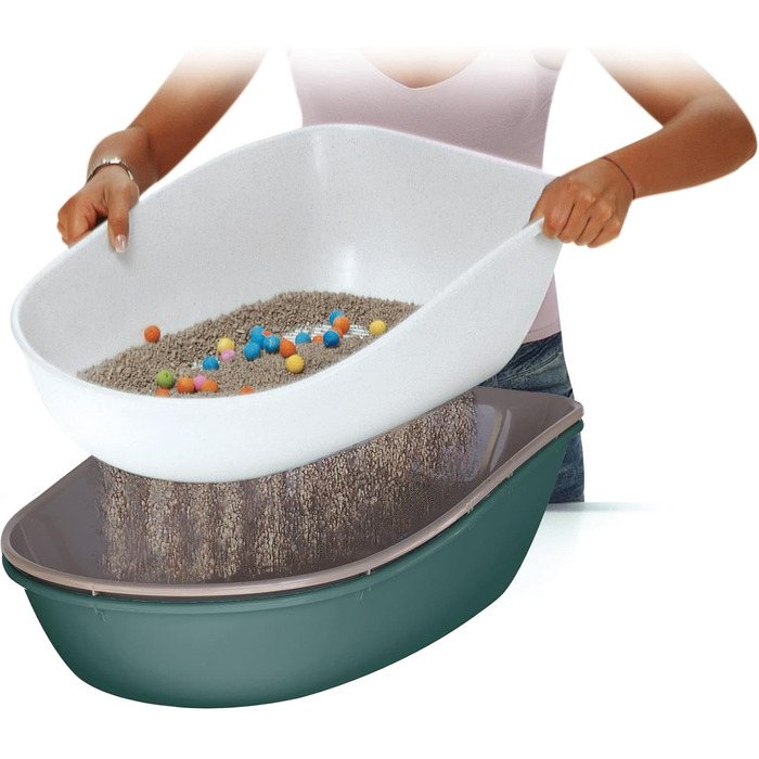 Лоток для котів Stefanplast Furba з ситом для очищення, 59x39x22 см