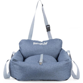 Автомобільний лежак для собак та котів | Лежак на заднє/переднє сидіння | Універсальний, миючий, з поліестеру | 55 x 65 см, колір: джинс