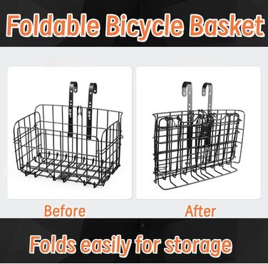 Складаний велосипедний кошик - навісний багажник для перевезення вантажу, швидкознімний, для керма та багажника, до 25 кг (срібний)