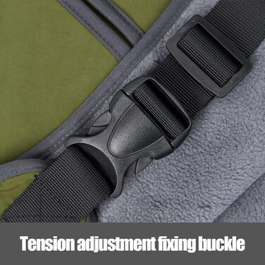 Водонепроникний собачий дощовик Pawivd з флісовою підкладкою - теплий зимовий дощовик та куртка для собак з світловідбиваючими смугами - для активного відпочинку в приміщенні та на вулиці, всі розміри (Хакі, XL)